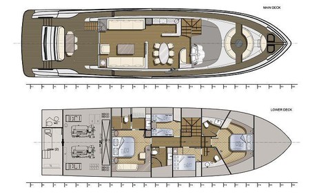 78ft Modern Design Luxury Yachts Layout (2)(001)